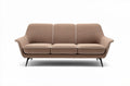 woonkamer bank van stof in bruin met metalen poten 200 x 90 x 85cm