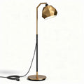 Vloerlamp met geometrische kop in zwart en goud 20 x 20 x 150cm