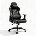 Gamingstoel met verstelbare armleuningen en comfortabele kussens zwart 45 x 60 x 120cm
